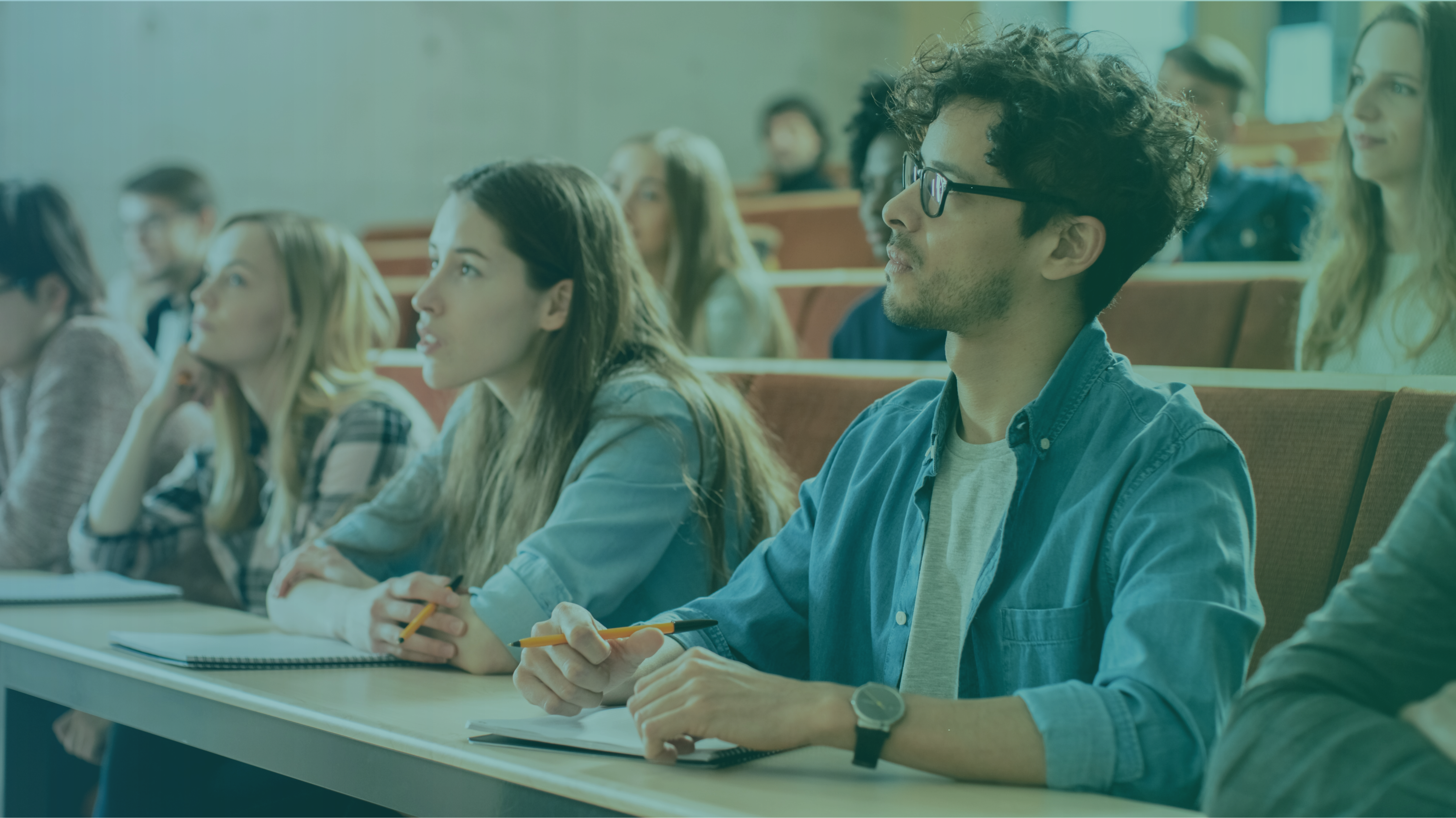 Students in a class room
